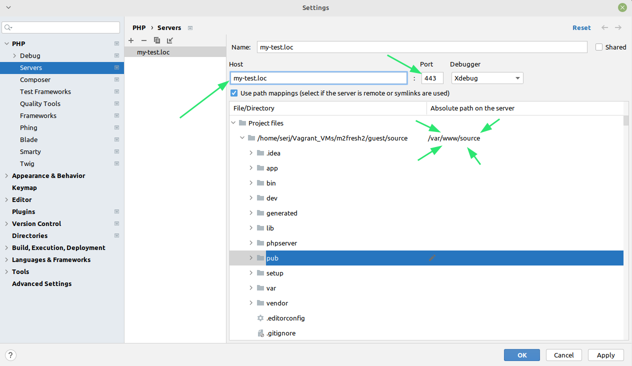 Настройка Xdebug - Vagrant - PhpStorm